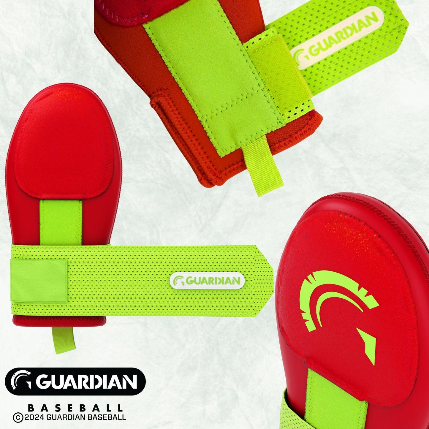 Guardian Baseball Sliding Mitt (Red Neon/Lime)