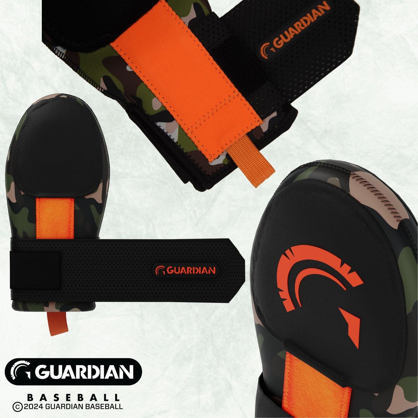 Guardian Baseball Sliding Mitt (Young Dolph Inspired Camo/Orange)